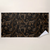 Forest Wildlife Animals Deer Bears Dark Nature