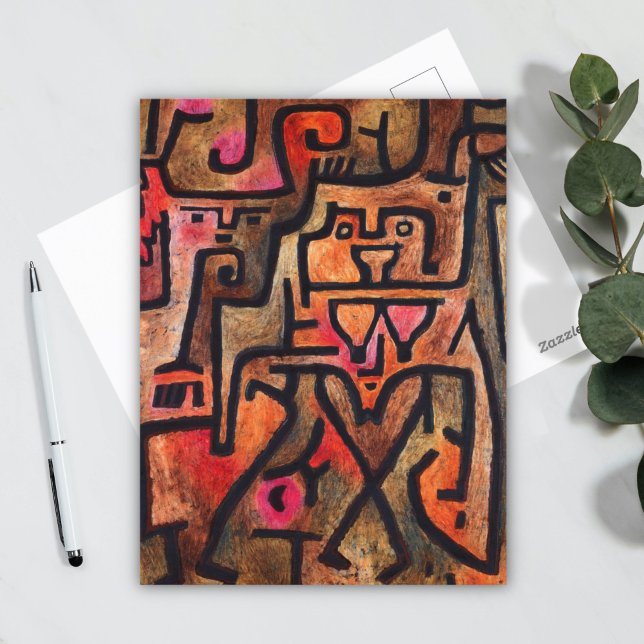  Forest Witch, Paul Klee Abstract Art Postcard (Creator Uploaded)