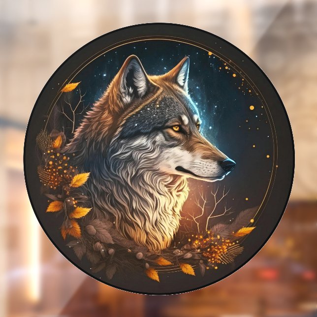 Forest Wolf Night Sky Wilderness Animal Art (Sheet 2)