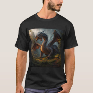 Forest Wood Dragon Art T-Shirt
