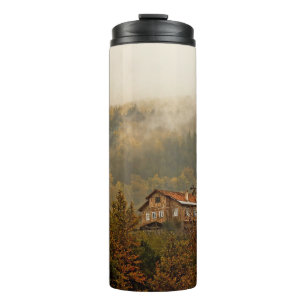 Forest Wooden House: Tranquil Scene Thermal Tumbler