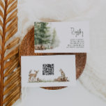 Forest Woodland Animals Baby Registry QR Code Enclosure Card<br><div class="desc">Introducing our forest woodland animals baby registry QR code enclosure card, perfect for a cute and whimsical celebration! Featuring a watercolor forest story theme with adorable creatures like a fox, brown bear, bunny, and deer, it's great for a gender-neutral shower. This bohemian-inspired design sets a sweet and simple scene with...</div>