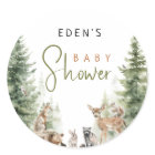 Forest Woodland Animals Baby Shower Favour