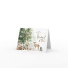 Forest Woodland Animals Baby Shower Folded