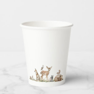 Forest Woodland Animals Baby Shower Paper Cups