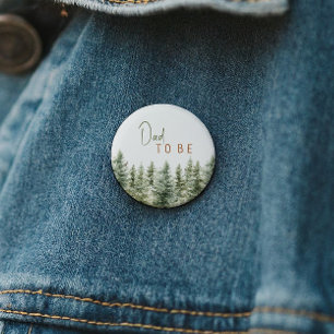 Forest Woodland Animals Dad To Be 6 Cm Round Badge