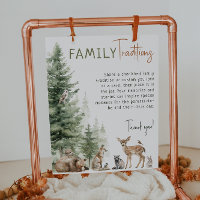 Forest Woodland Animals Family Traditions Sign
