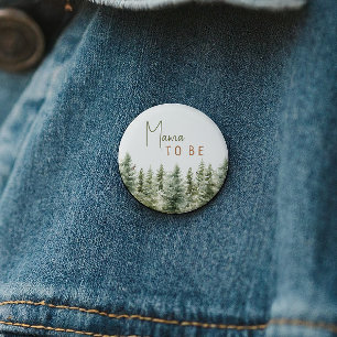 Forest Woodland Animals Mama To Be 6 Cm Round Badge