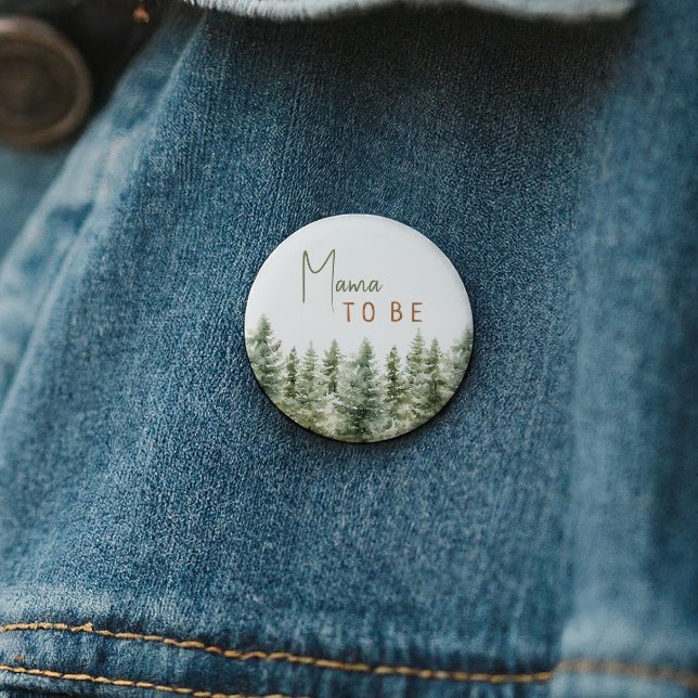 Forest Woodland Animals Mama To Be 6 Cm Round Badge (Creator Uploaded)