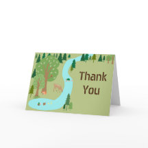 Forest Woodland Animals Nature Scene Thank You