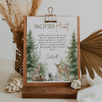 Forest Woodland Animals Pacifier Hunt Sign