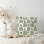 Forest Woodland Animals Pattern Baby Shower Cushion<br><div class="desc">Introducing our forest woodland animals pattern baby shower throw pillow – perfect for a cute and whimsical celebration! Featuring a modern watercolor forest theme with adorable creatures like a fox, brown bear, bunny, and deer, it's great for a gender-neutral shower. This bohemian design sets a sweet and simple scene with...</div>