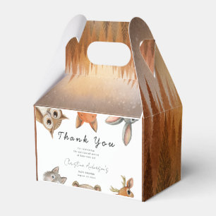 Forest Woodland Animals Travel Baby Shower Favour Box