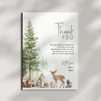 Forest Woodland Animals Vertical Baby Shower Flat