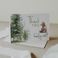 Forest Woodland Animals We Can Bearly Wait Folded