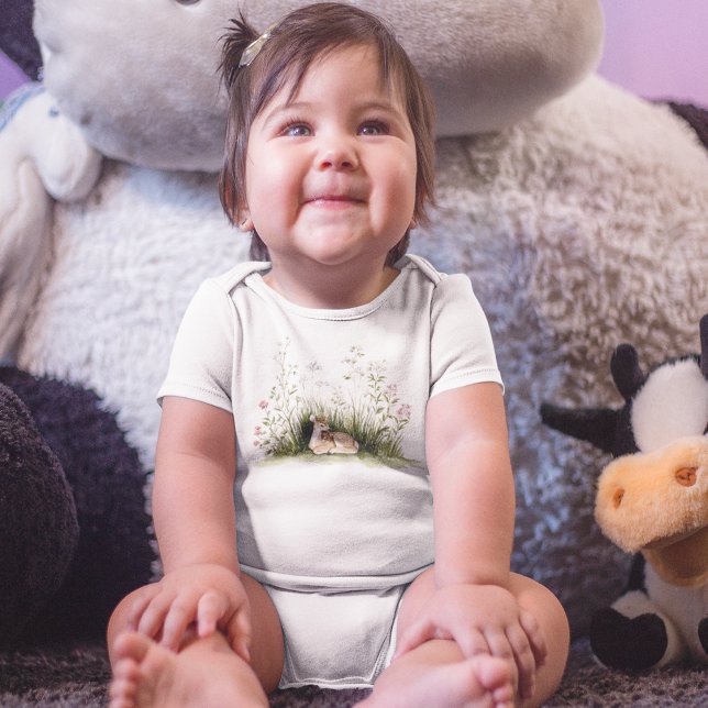 Forest Woodland Baby Deer  Baby Bodysuit (Forest Woodland Baby Deer Baby Bodysuit)