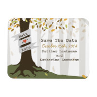 Forest / Woodland Fall Autumn Save The Date Magnet