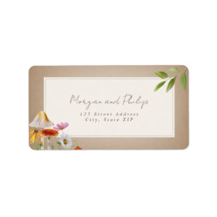 Forest Woodland Mushroom Cardstock Wedding Label