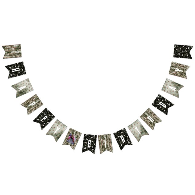 Forest Woodland Photo Birthday Bunting (All)