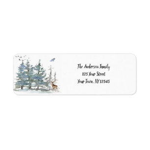 Forest Woodland Pine Return Address Label