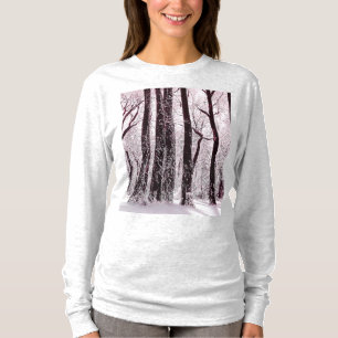 FOREST WOODS SNOWY WINTER SCENERY T-Shirt