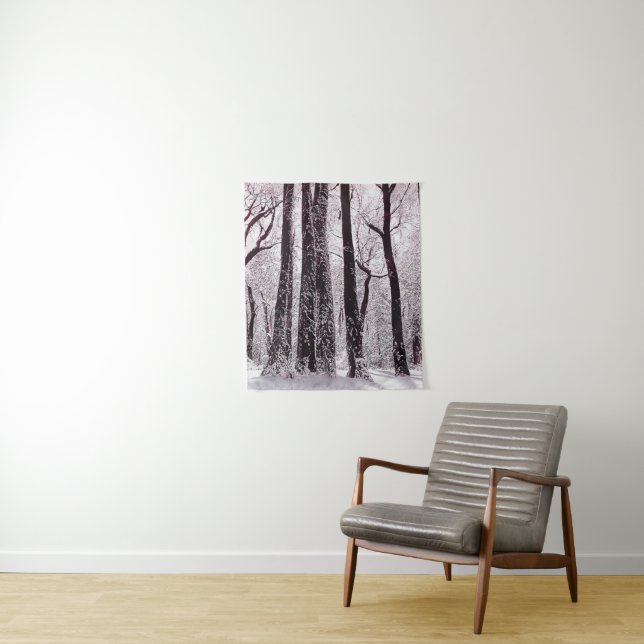FOREST WOODS SNOWY WINTER SCENERY  TAPESTRY (In Situ)