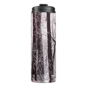 FOREST WOODS SNOWY WINTER SCENERY   THERMAL TUMBLER