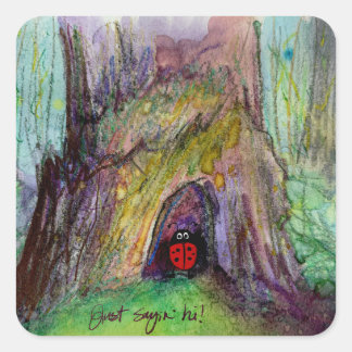 Forestcore Ladybug Just Sayin Hi Stickers