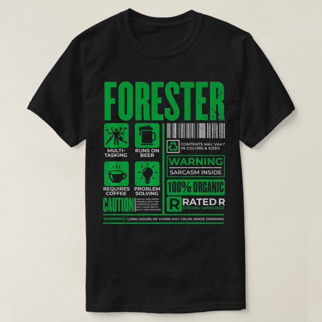 Forester Definition Woodworker Lumberjack Premium  T-Shirt (Design Front)