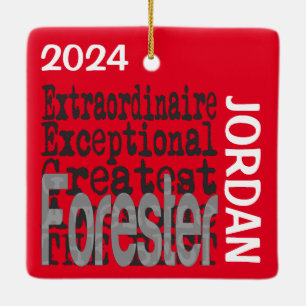 Forester Extraordinaire CUSTOM Ceramic Ornament