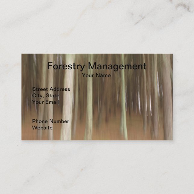 Forestry Management Business Card (Front)