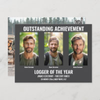 Forestry postcard template 5 photo DIY logging