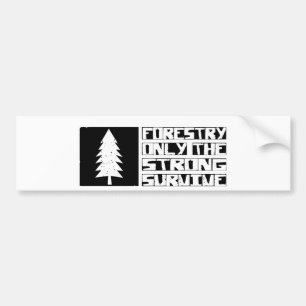 Forestry Survive Bumper Sticker