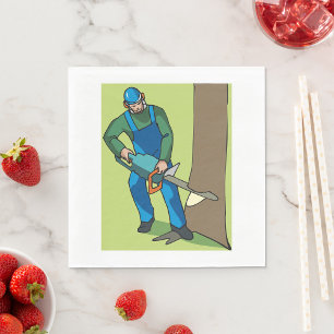 Forestry Worker Napkin