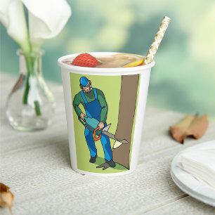 Forestry Worker Paper Cups