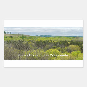 Forests and Hills in Black River Falls Wisconsin Rectangular Sticker