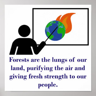 Forests Are The Lungs Of Our Land - Climate Change Poster