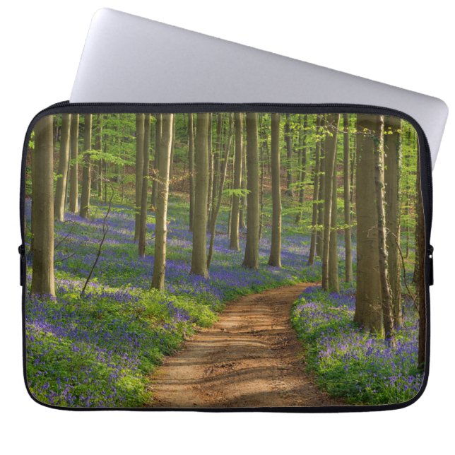 Forests | Bluebell Forest in Belgium Laptop Sleeve (Front)