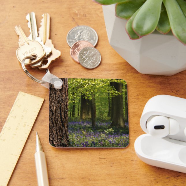 Forests | Bluebells in Belgium Key Ring (Desk)