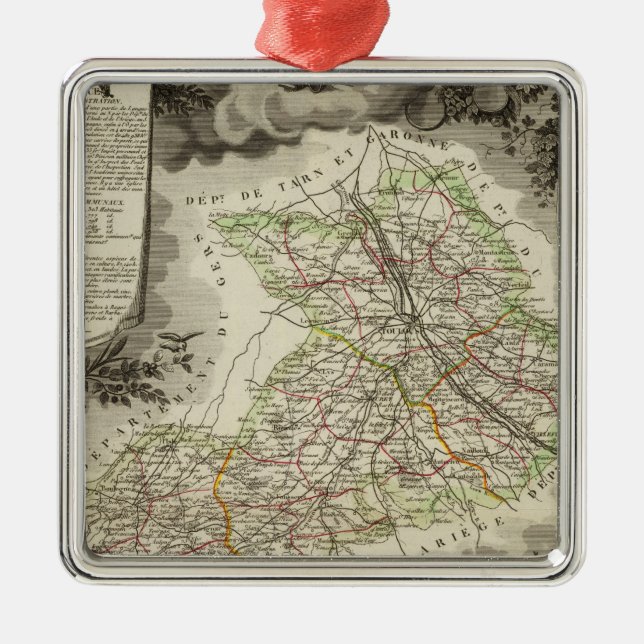 Forests, cities, towns metal ornament (Front)