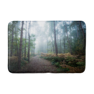 Forests Dark Foggy Woods Norfolk UK Bath Mat