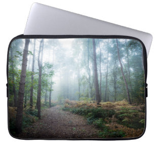 Forests Dark Foggy Woods Norfolk UK Laptop Sleeve