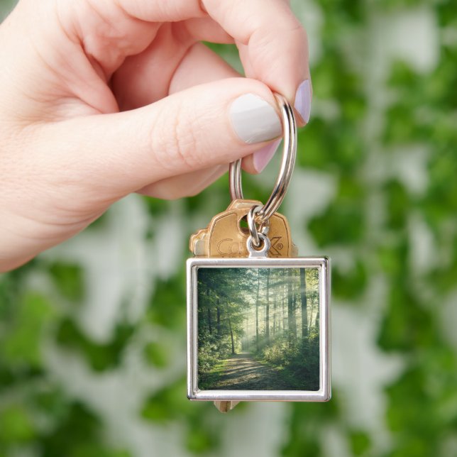 Forests | Forest Path Hamburg Germany Key Ring (Hand)