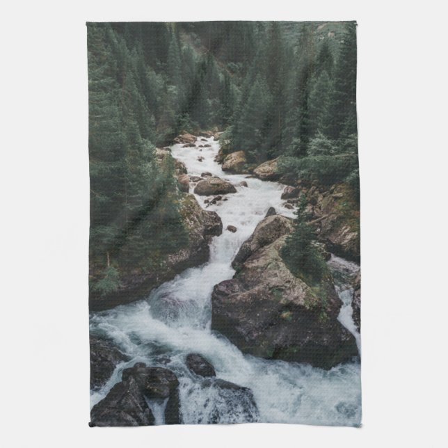 Forests | Grison Graubunden Canton Tea Towel (Vertical)
