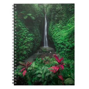 Forests Leke Leke Waterfalls in Bali Notebook