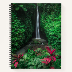 Forests Leke Leke Waterfalls in Bali Notebook