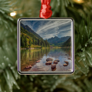 Forests Maroon Bells Colorado Metal Ornament