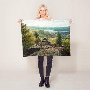 Forests Ore Mountains Germany Fleece Blanket