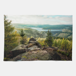 Forests Ore Mountains Germany Tea Towel
