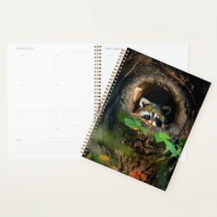 Forests Racoon Peeking Planner